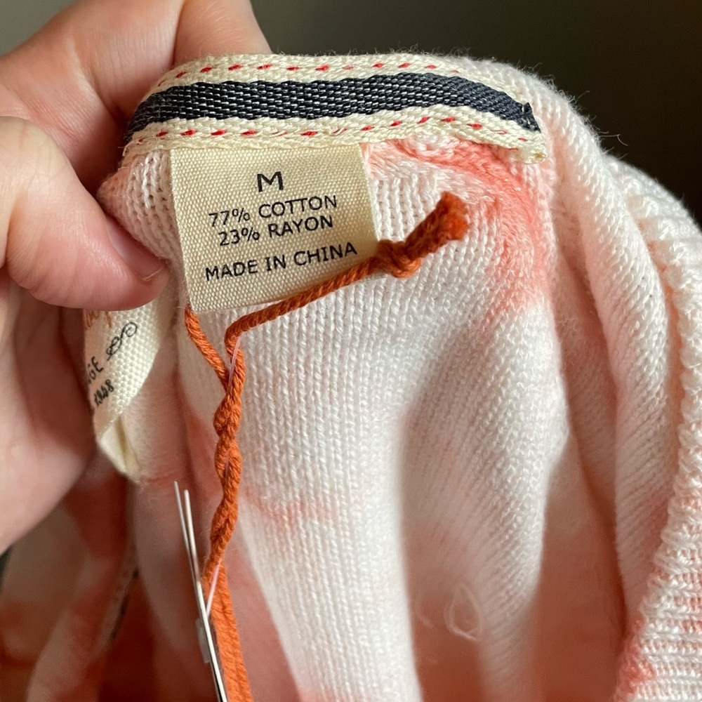 NWT Weatherproof Vintage Sz Med Women’s Coral Tie Dye Knit Hoodie Top Ret $79! - Picture 7 of 12
